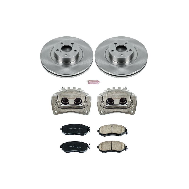 Subaru XV Crosstrek Brake Kit - Front - PowerStop - Autospecialty Rotors + Evolution Ceramic Pads + Replacement Calipers - `16-`17 Subaru XV Crosstrek Brake Kit - Front - PowerStop - Autospecialty Rotors + Evolution Ceramic Pads + Replacement Calipers - `16-`17