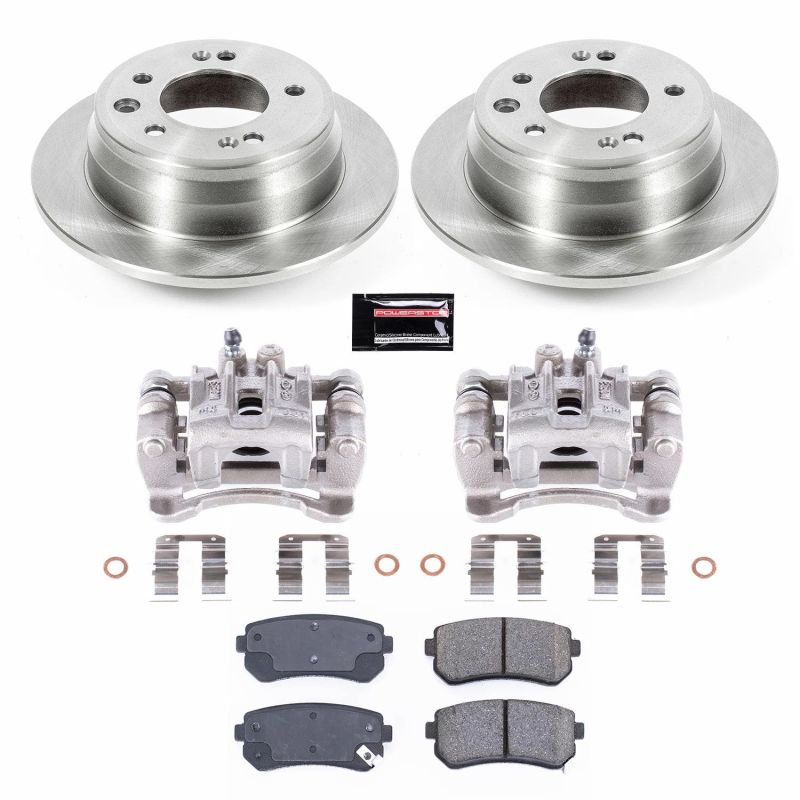 Hyundai Tucson Brake Kit - Rear - PowerStop - Autospecialty Rotors + Evolution Ceramic Pads + Non-coated Calipers - `10-`15