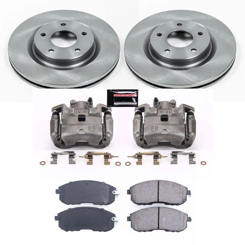 Nissan Juke Brake Kit - Front - PowerStop - Autospecialty Rotors + Evolution Ceramic Pads + Replacement Calipers - `11-`17