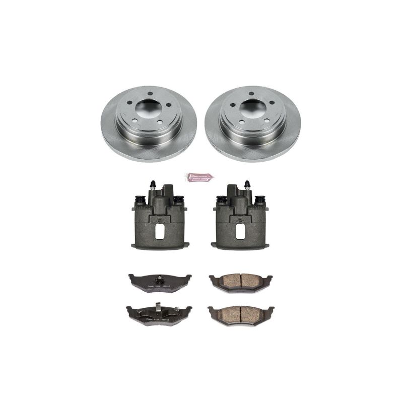 Chrysler LHS Brake Kit - Rear - PowerStop - Autospecialty Rotors + Evolution Ceramic Pads + Replacement Calipers - `99-`01