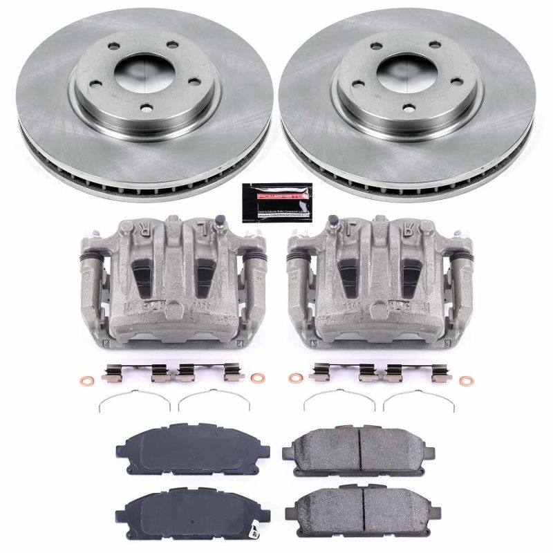 Nissan Quest Brake Kit - Front - PowerStop - Autospecialty Rotors + Evolution Ceramic Pads + Non-Coated Calipers - `11-`17