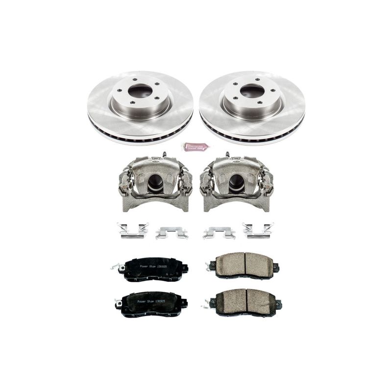 Nissan Altima Brake Kit - Front - PowerStop - Autospecialty Rotors + Evolution Ceramic Pads + Non-coated Calipers - `13-`18