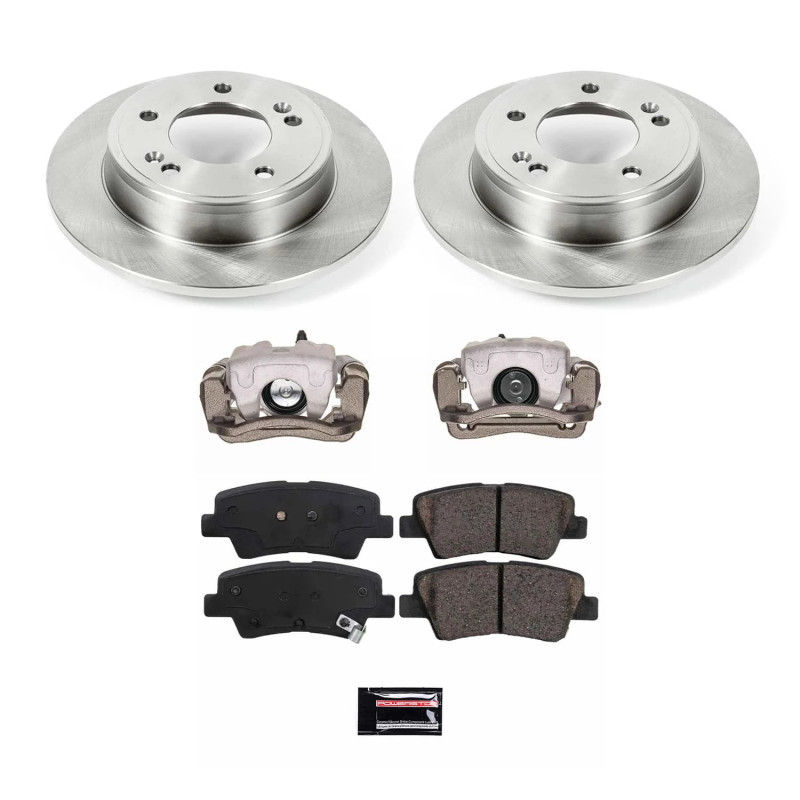 Kia Soul Brake Kit - Rear - PowerStop - Autospecialty Rotors + Evolution Ceramic Pads + Non-Coated Replacement Calipers - `17-`19 Kia Soul Brake Kit - Rear - PowerStop - Autospecialty Rotors + Evolution Ceramic Pads + Non-Coated Replacement Calipers - `17-`19