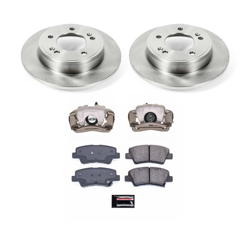 Kia Soul Brake Kit - Rear - PowerStop - Autospecialty Rotors + Evolution Ceramic Pads + Non-coated Calipers - `14-`16 Kia Soul Brake Kit - Rear - PowerStop - Autospecialty Rotors + Evolution Ceramic Pads + Non-coated Calipers - `14-`16