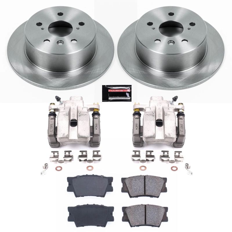 Lexus ES300h Brake Kit - Rear - PowerStop - Autospecialty Stock Replacement Rotors + Z16 Ceramic Pads + Non-coated Replacement Calipers - `13-`18
