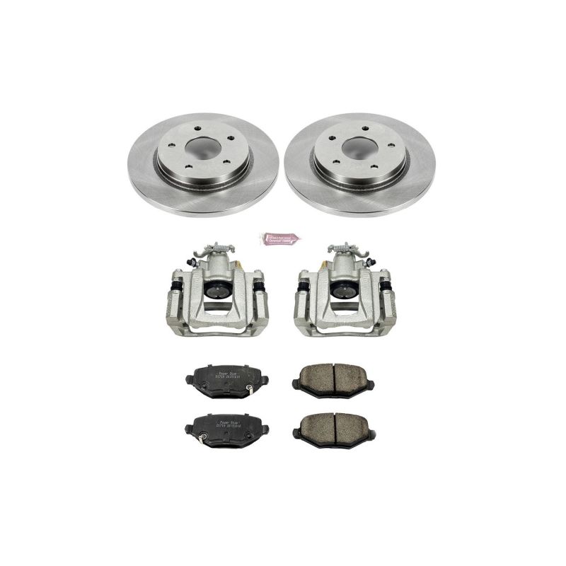Chrysler Town and Country Brake Kit - Rear - PowerStop - Autospecialty Rotors + Evolution Ceramic Pads + Non-Coated Calipers - `12-`16
