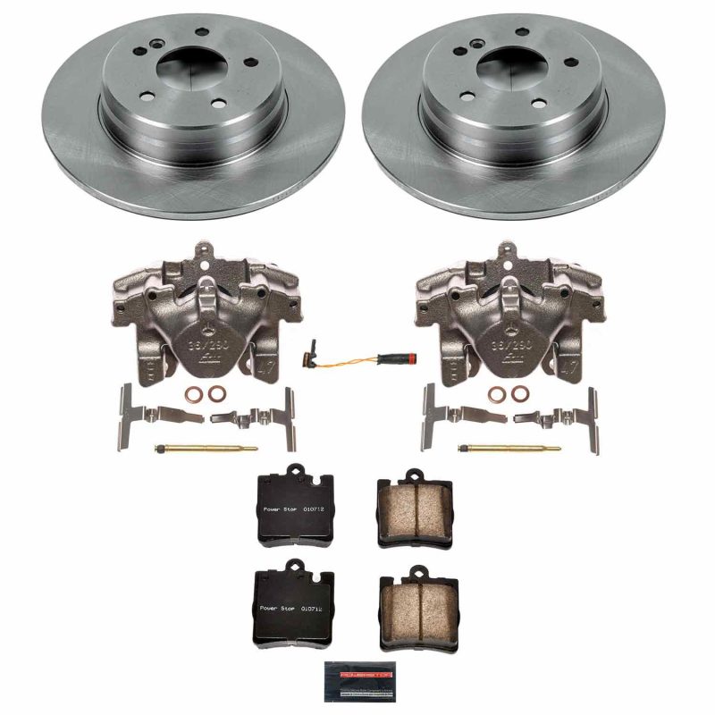 Mercedes-Benz C240 Brake Kit - Rear - PowerStop - Autospecialty Rotors + Evolution Ceramic Pads + Calipers - `03-`05 Mercedes-Benz C240 Brake Kit - Rear - PowerStop - Autospecialty Rotors + Evolution Ceramic Pads + Calipers - `03-`05
