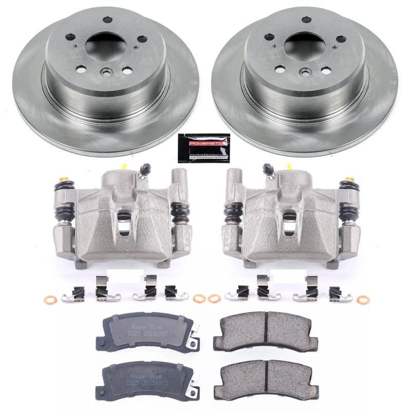 Lexus RX300 Brake Kit - Rear - PowerStop - Autospecialty Rotors + Evolution Ceramic Pads + Non-Coated Calipers - `99-`03