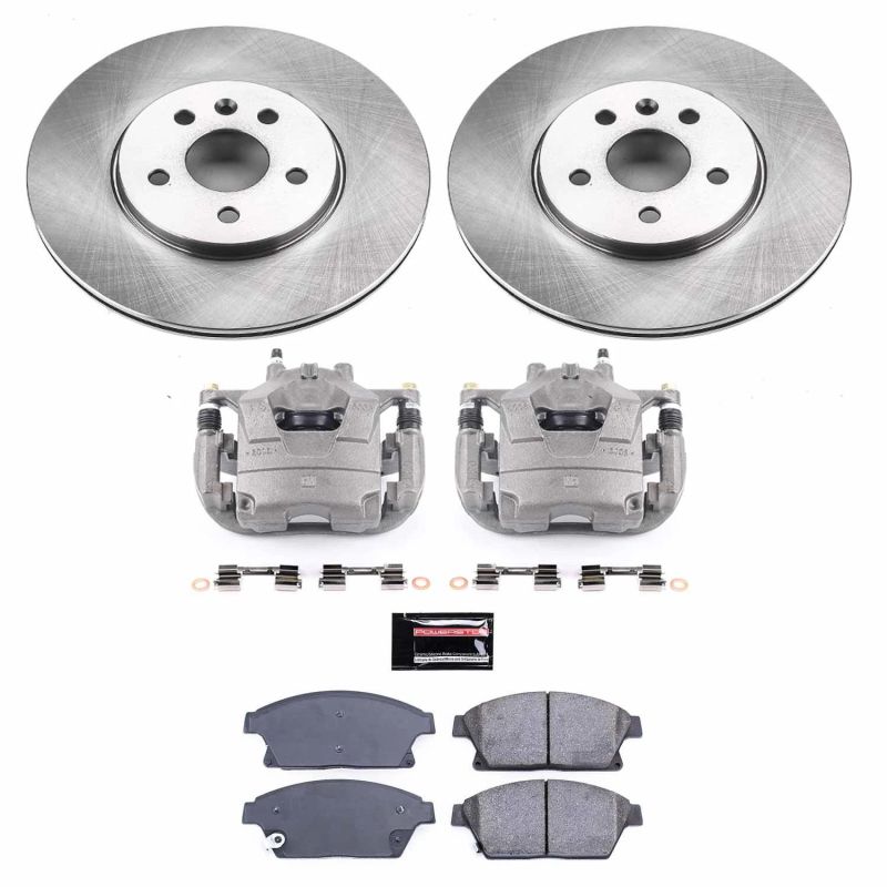 Buick Encore Brake Kit - Front - PowerStop - Autospecialty Rotors + Evolution Ceramic Pads + Non-coated Calipers - `13-`18
