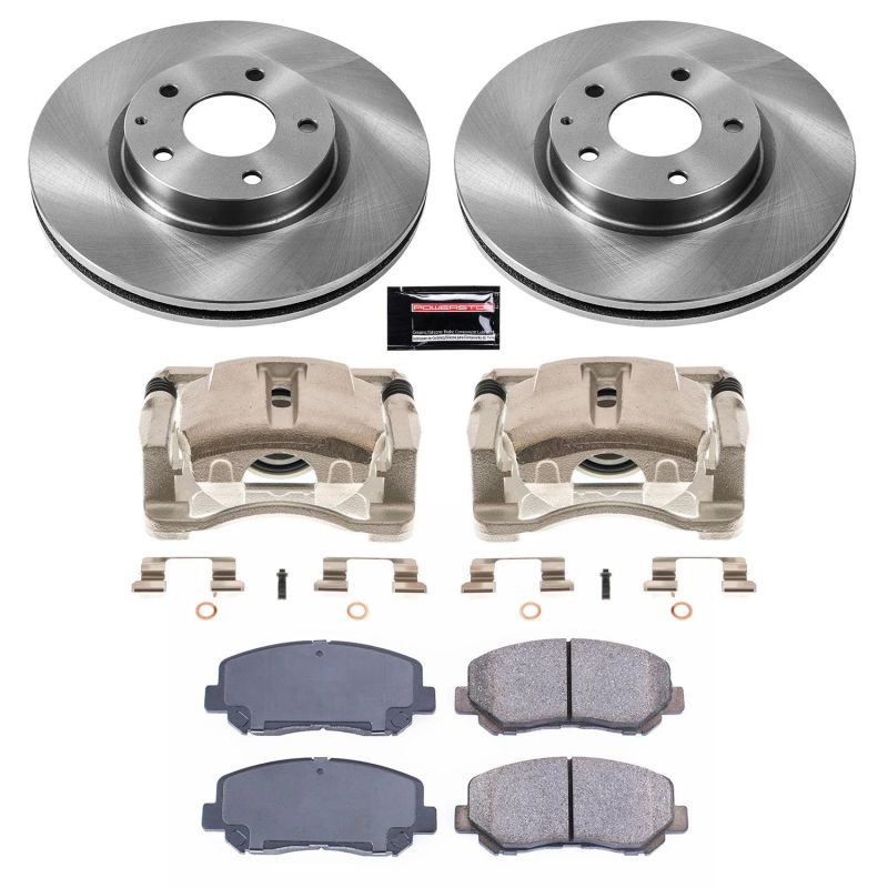 Mazda CX-5 Brake Kit - Front - PowerStop - Autospecialty Rotors + Evolution Ceramic Pads + Stock Calipers - `13-`15 Mazda CX-5 Brake Kit - Front - PowerStop - Autospecialty Rotors + Evolution Ceramic Pads + Stock Calipers - `13-`15