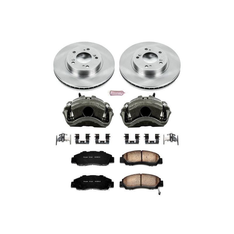 Honda CR-V Brake Kit - Front - PowerStop - Autospecialty Rotors + Evolution Ceramic Pads + Non-Coated Calipers - `97-`01 Honda CR-V Brake Kit - Front - PowerStop - Autospecialty Rotors + Evolution Ceramic Pads + Non-Coated Calipers - `97-`01