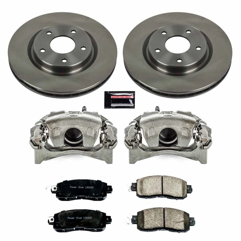 Nissan Leaf Brake Kit - Front - PowerStop - Autospecialty Stock Replacement + Evolution Ceramic Pads + Non-Coated Calipers - `14-`17 Nissan Leaf Brake Kit - Front - PowerStop - Autospecialty Stock Replacement + Evolution Ceramic Pads + Non-Coated Calipers - `14-`17