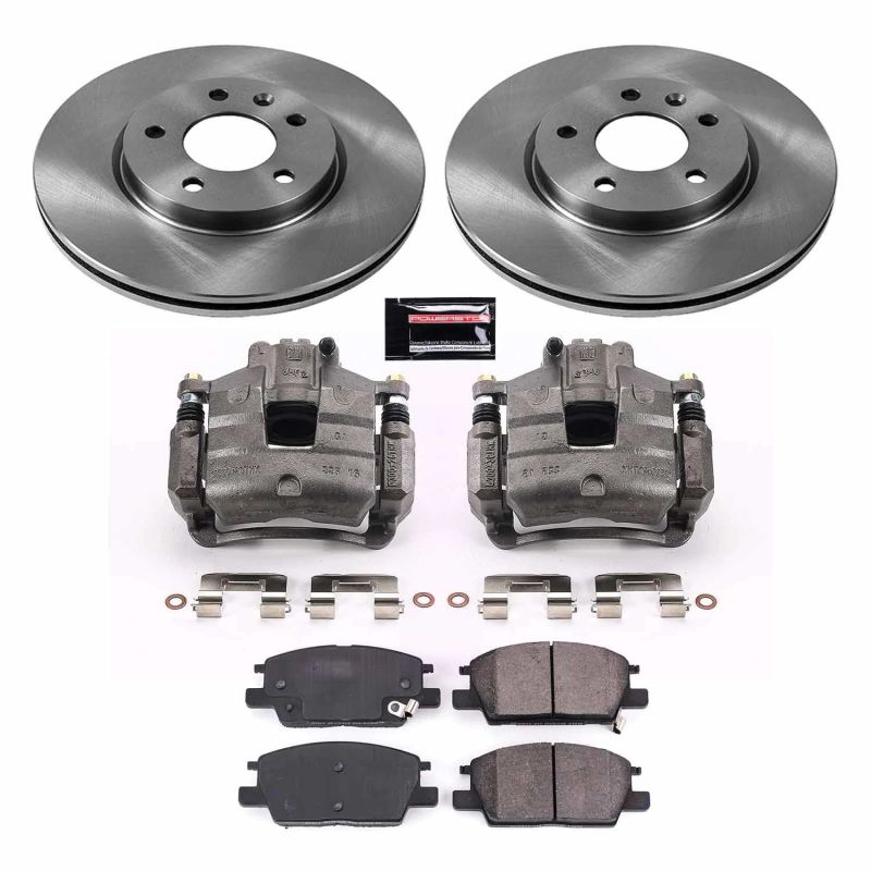 Buick LaCrosse Brake Kit - Front - PowerStop - Autospecialty Rotors + Evolution Ceramic Pads + Non-coated Calipers - `18-`19