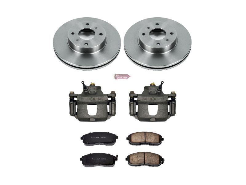 Infiniti G20 Brake Kit - Front - PowerStop - Autospecialty Rotors + Evolution Ceramic Pads + Non-Coated Calipers - `99-`02