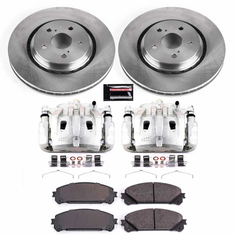 Lexus RX350 Brake Kit - Front - PowerStop - Autospecialty Rotors + Evolution Ceramic Pads + Non-Coated Calipers - `16-`18
