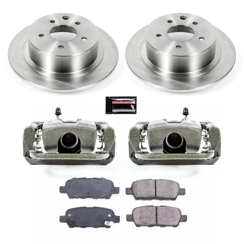 Nissan Altima Brake Kit - Rear - PowerStop - Autospecialty Rotors + Evolution Ceramic Pads + Non-coated Calipers - `07-`10