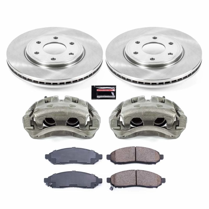 Nissan Frontier Brake Kit - Front - PowerStop - Z16 Ceramic Pads + Autospecialty Rotors + Non-Coated Calipers - 2019 Nissan Frontier Brake Kit - Front - PowerStop - Z16 Ceramic Pads + Autospecialty Rotors + Non-Coated Calipers - 2019