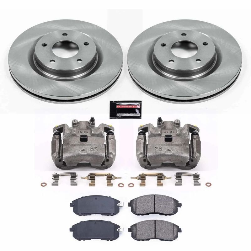 Nissan Sentra Brake Kit - Front - PowerStop - Autospecialty Rotors + Z16 Ceramic Pads + Non-Coated Calipers - 2019