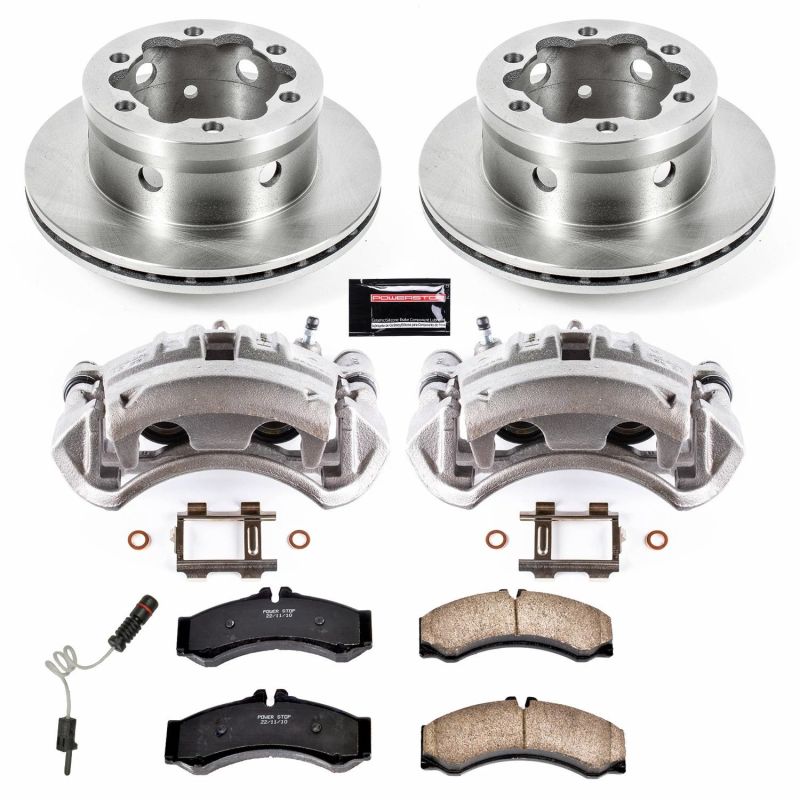 Dodge Sprinter 3500 Brake Kit - Rear - PowerStop - Autospecialty Rotors + Evolution Ceramic Pads + Non-coated Calipers - `03-`06