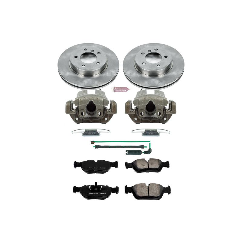 BMW 3 Series Brake Kit - Front - PowerStop - OE Autospecialty Rotors + Evolution Ceramic Pads + Non-coated Calipers - `01-`05