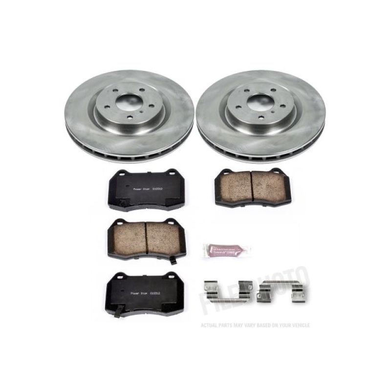 Infiniti G35 Brake Kit - Front - PowerStop - Autospecialty Rotors + Z17 Evolution Plus Ceramic Pads - `03-`04 Infiniti G35 Brake Kit - Front - PowerStop - Autospecialty Rotors + Z17 Evolution Plus Ceramic Pads - `03-`04