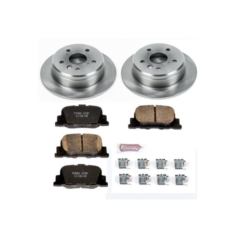 Lexus ES300 Brake Kit - Rear - PowerStop - Autospecialty Rotors + Z17 Evolution Plus Pads - `00-`01