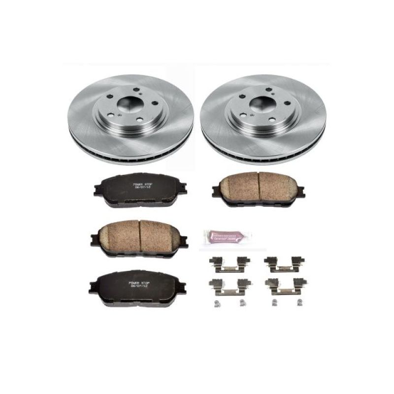 Lexus ES330 Brake Kit - Front - PowerStop - Z17 Evolution Plus Ceramic Pads + Autospecialty Rotors - `04-`06