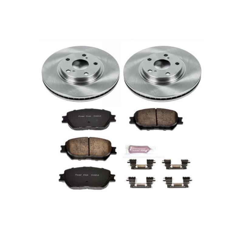 Toyota Camry Brake Kit - Front - PowerStop - Z17 Evolution Plus Ceramic Pads + Autospecialty Rotors - `02-`04