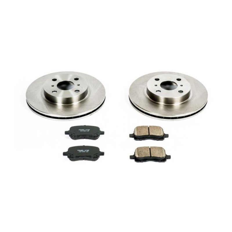 Chevrolet Prizm Brake Kit - Front - PowerStop - Z17 Stock Replacement Rotors + Ceramic Pads - `98-`02