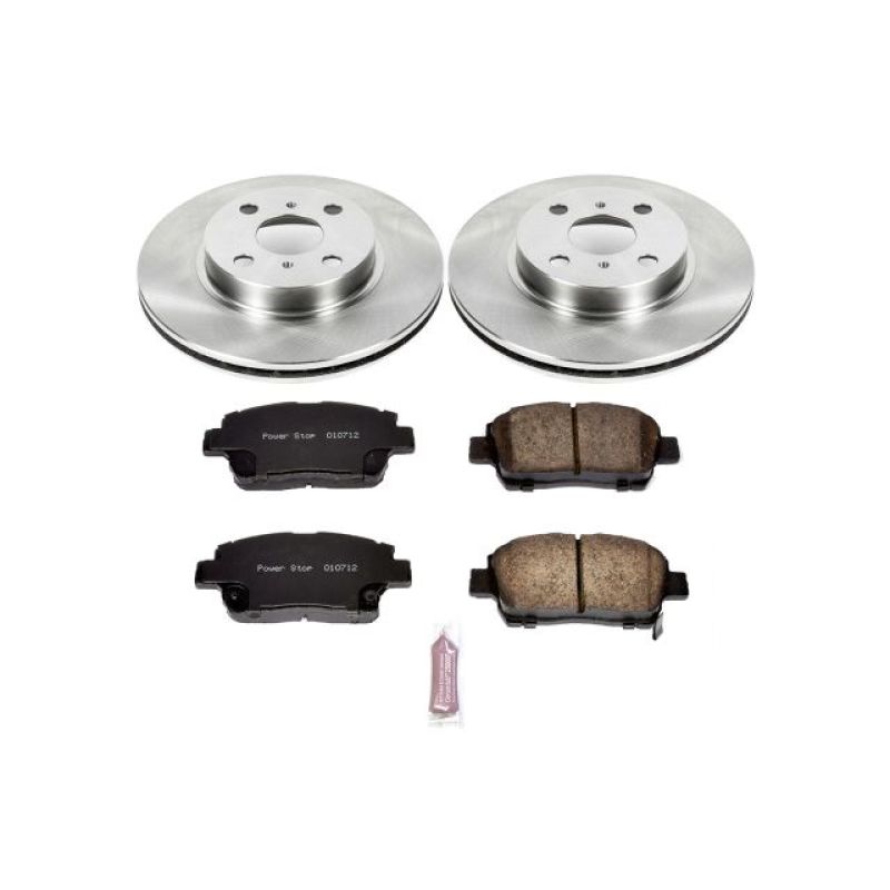 Toyota Prius Brake Kit - Front - PowerStop - Autospecialty Rotors + Z17 Evolution Plus Pads - `01-`03