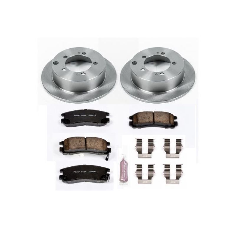Mitsubishi Eclipse Brake Kit - Rear - PowerStop - Autospecialty Rotors + Z17 Evolution Plus Ceramic Pads - `94-`05 Mitsubishi Eclipse Brake Kit - Rear - PowerStop - Autospecialty Rotors + Z17 Evolution Plus Ceramic Pads - `94-`05