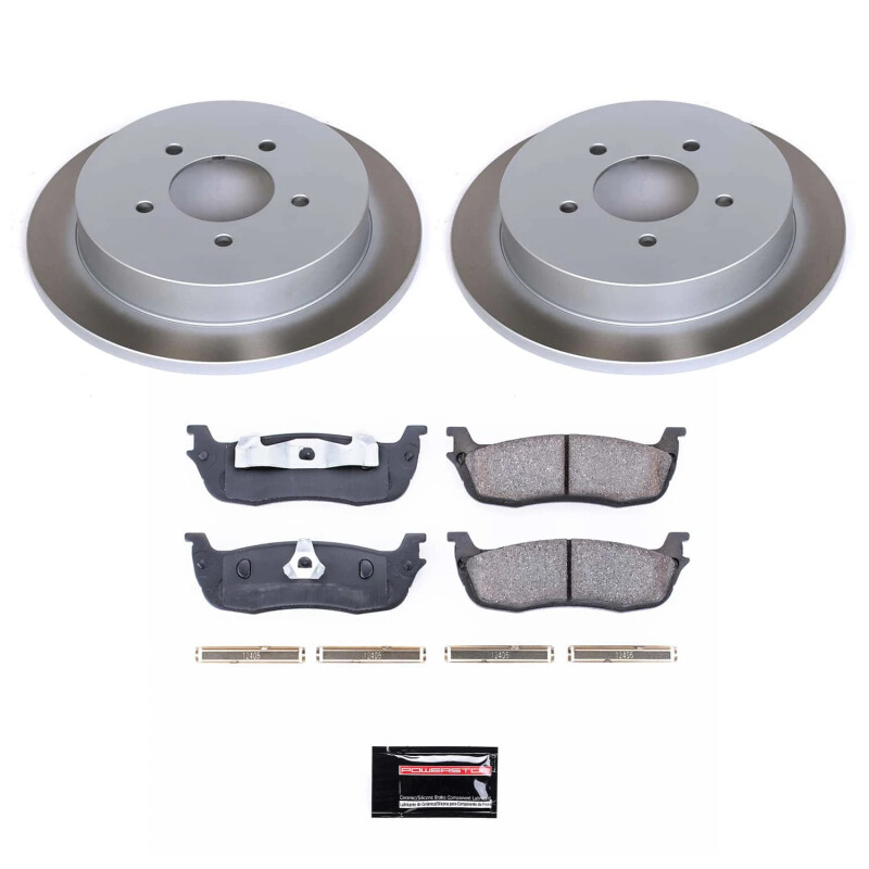 Mazda 3 Brake Kit - Front + Rear - PowerStop - Autospecialty Rotors + Z17 Evolution Plus Ceramic Pads - `04-`05