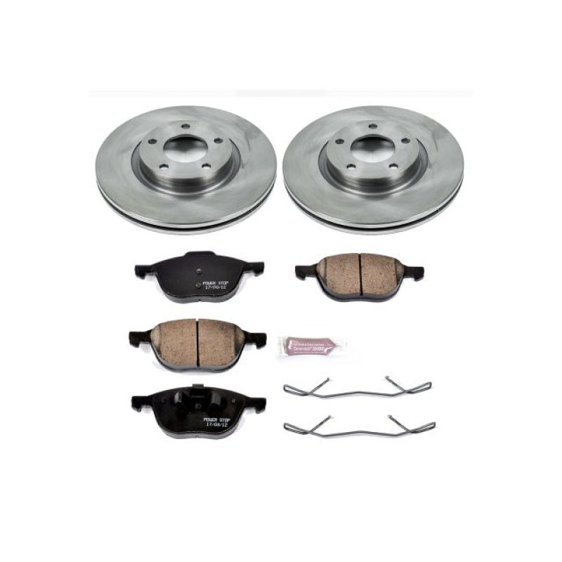 Mazda 3 Brake Kit - Front - PowerStop - Z17 Evolution Plus Ceramic Pads + Autospecialty Rotors - `04-`13