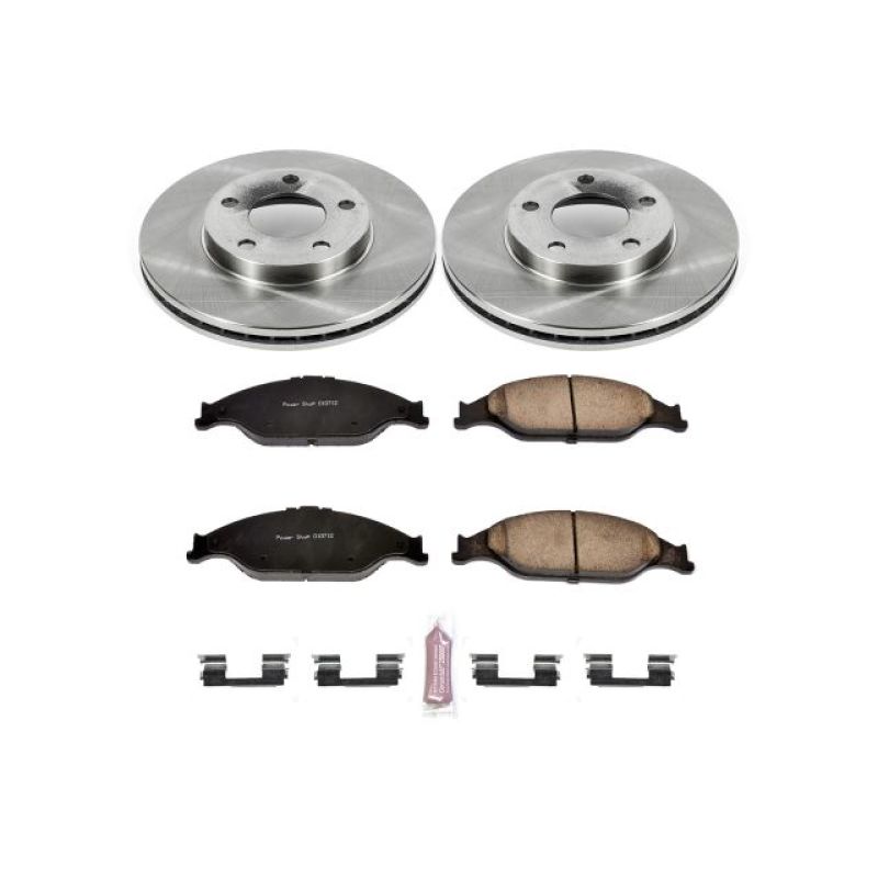 Ford Mustang Brake Kit - Front - PowerStop - Autospecialty Rotors + Z17 Evolution Plus Ceramic Pads - `99-`04 Ford Mustang Brake Kit - Front - PowerStop - Autospecialty Rotors + Z17 Evolution Plus Ceramic Pads - `99-`04