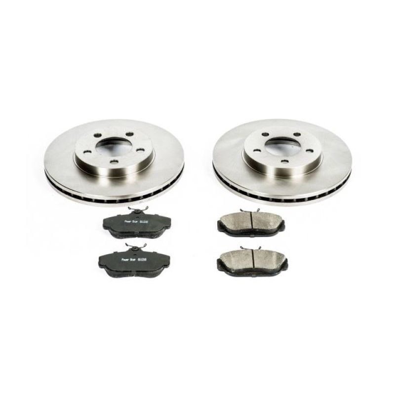 Ford Taurus Brake Kit - Front - PowerStop - Autospecialty Rotors + Z17 Evolution Plus Ceramic Pads - `94-`00
