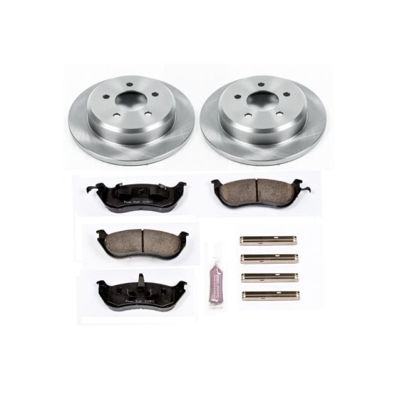 Ford Crown Victoria Brake Kit - Rear - PowerStop - Z17 Evolution Plus Ceramic Pads + Autospecialty Rotors - `96-`02