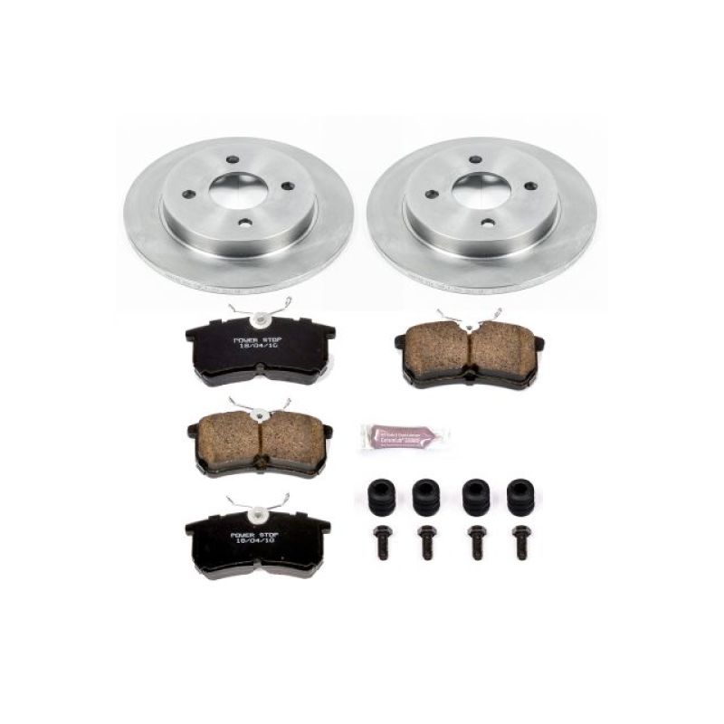 Ford Fiesta Brake Kit - Rear - PowerStop - Z17 Evolution Plus Ceramic Pads + Autospecialty Rotors - `14-`19