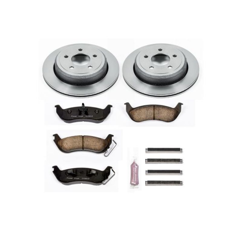 Ford Crown Victoria Brake Kit - Rear - PowerStop - Autospecialty Rotors + Z17 Evolution Plus Ceramic Pads - `03-`11
