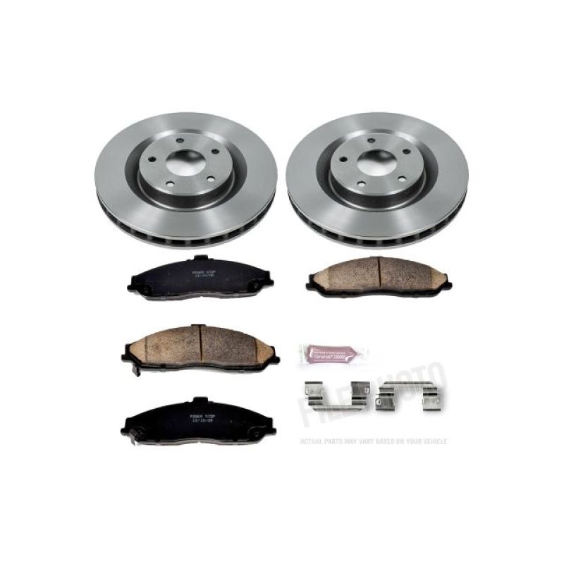 Cadillac XLR Brake Pads + Rotors - Front - PowerStop - Autospecialty Rotors + Z17 Evolution Plus Ceramic Pads - `05-`07 Cadillac XLR Brake Pads + Rotors - Front - PowerStop - Autospecialty Rotors + Z17 Evolution Plus Ceramic Pads - `05-`07