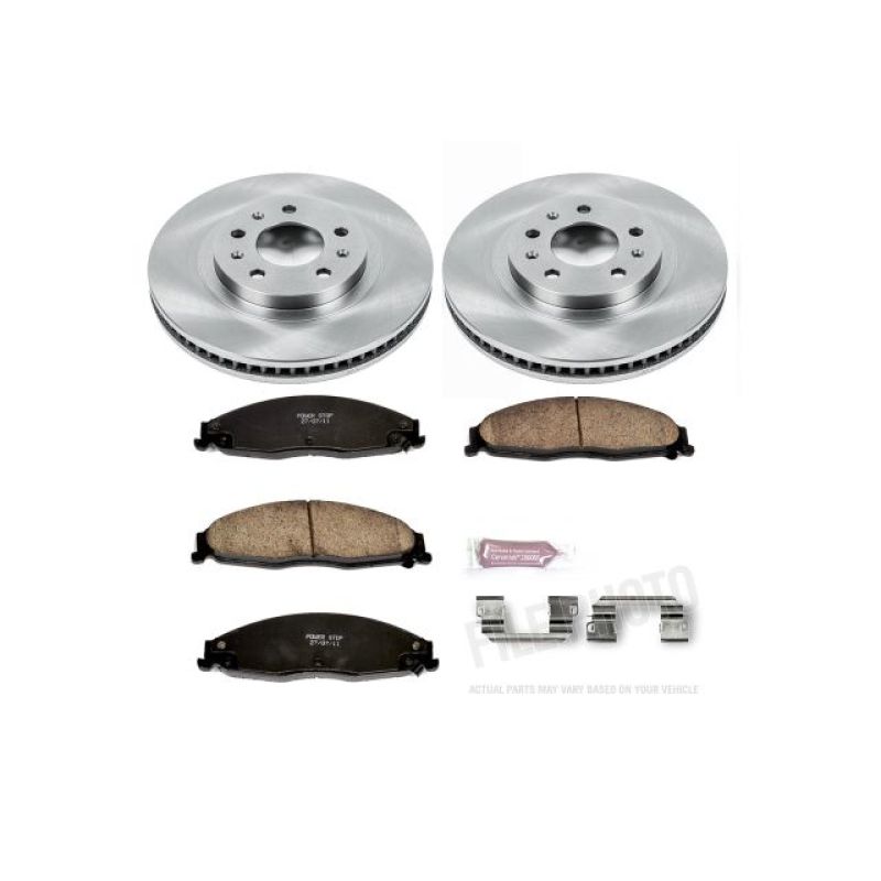 Cadillac CTS Brake Kit - Front - PowerStop - Z17 Autospecialty Rotors + Evolution Plus Ceramic Pads - `03-`07