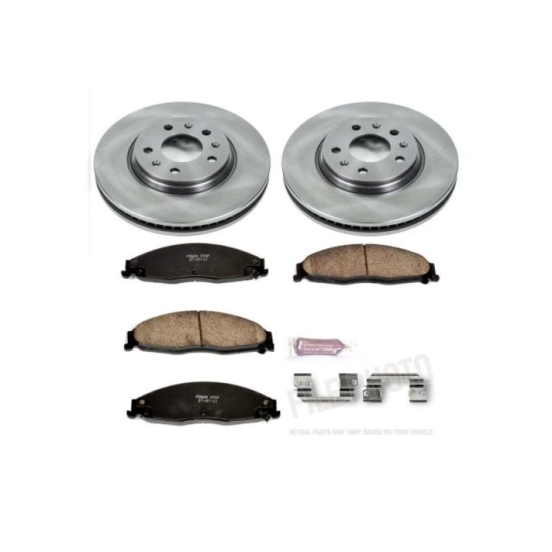 Cadillac CTS Brake Kit - Front - PowerStop - Z17 Evolution Plus Ceramic Pads + Autospecialty Rotors - `03-`05