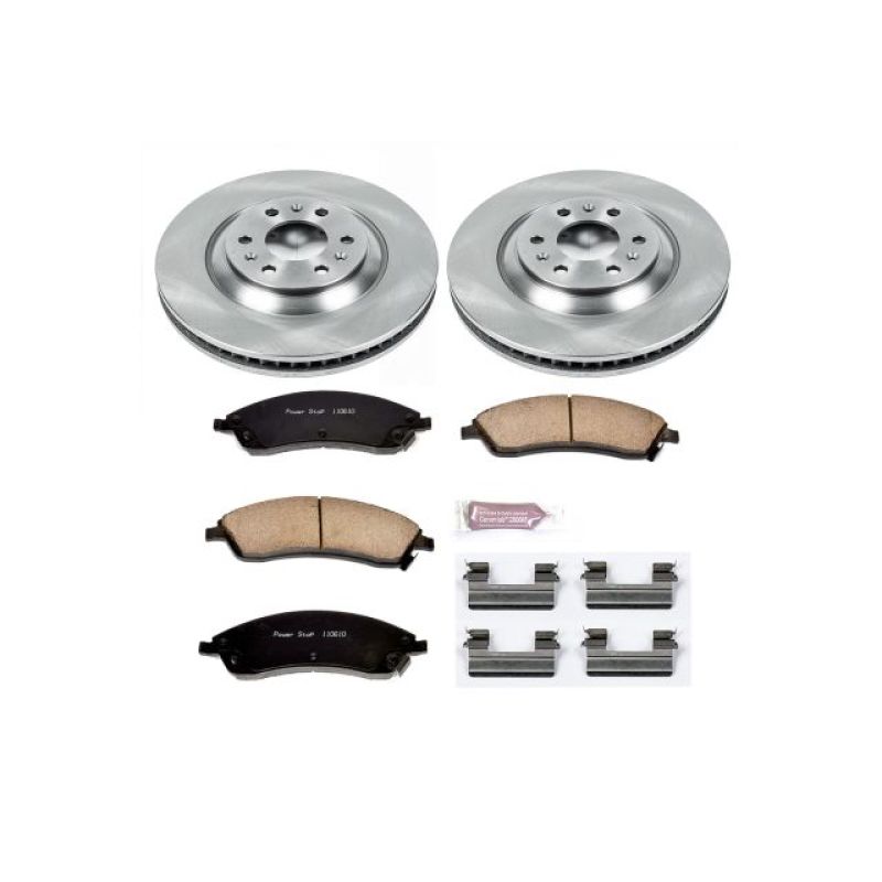 Cadillac SRX Brake Kit - Front - PowerStop - Z17 Evolution Plus Ceramic Pads + Autospecialty Rotors - `04-`09