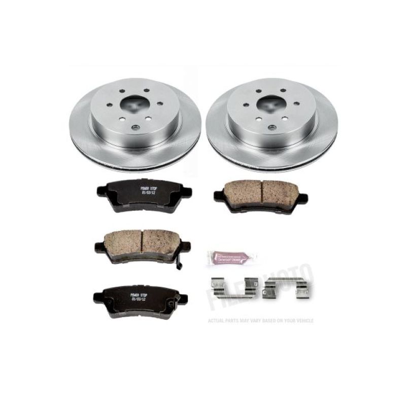 Nissan Pathfinder Brake Kit - Rear - PowerStop - OE Stock Replacement Rotors + Z17 Evolution Plus Ceramic Pads - `05-`12