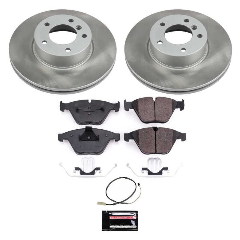 Toyota RAV4 Brake Kit - Front + Rear - PowerStop - OE Stock Replacement Low-Dust Ceramic Brake Pad, Rotors with Drum + Shoe Kit - `01-`02