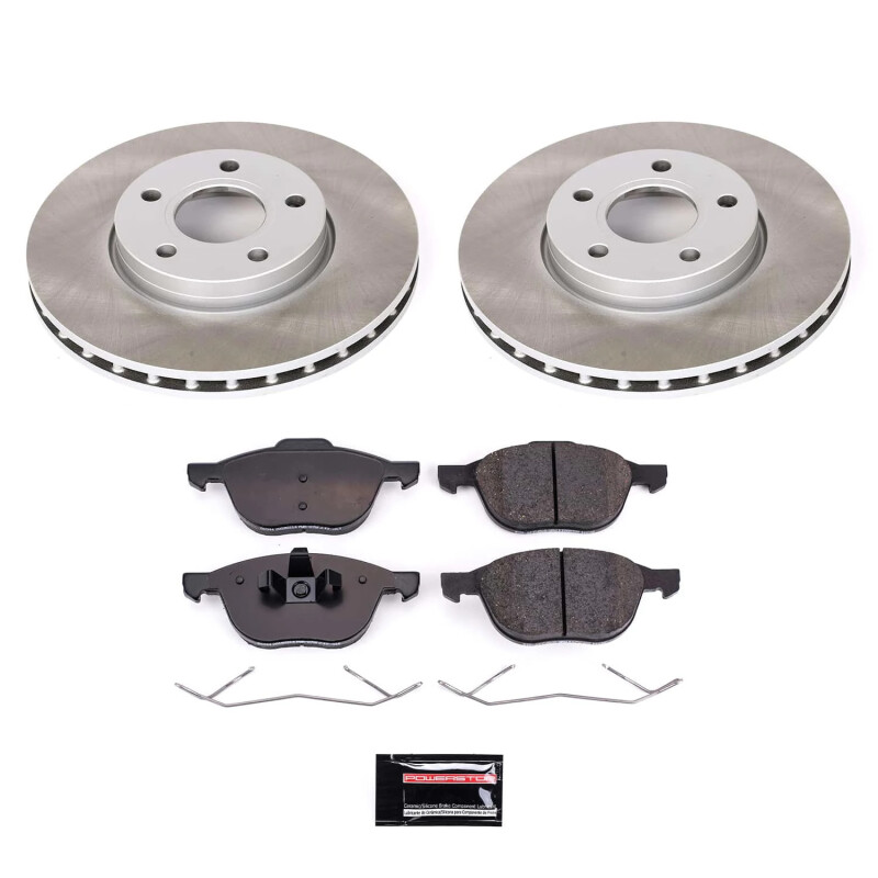 Mazda Protege Brake Kit - Front + Rear - PowerStop - Autospecialty Rotors + PowerStop Z17 Pads + Evolution Premium Drums - `01-`03
