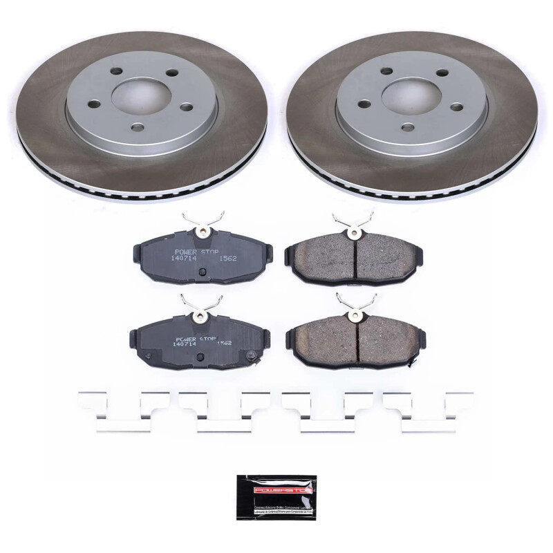 Toyota Prius Brake Kit - Front + Rear - PowerStop - Autospecialty Rotors + Z17 Pads - `01-`03