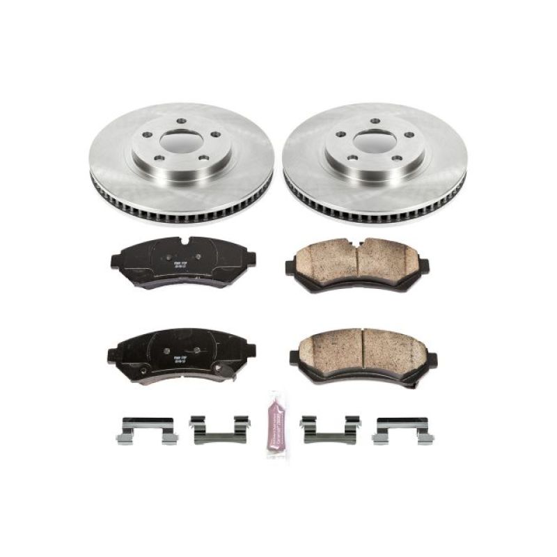 Cadillac Seville Brake Kit - Front - PowerStop - OE Style Rotors + Z17 Evolution Ceramic Pads - `98-`02