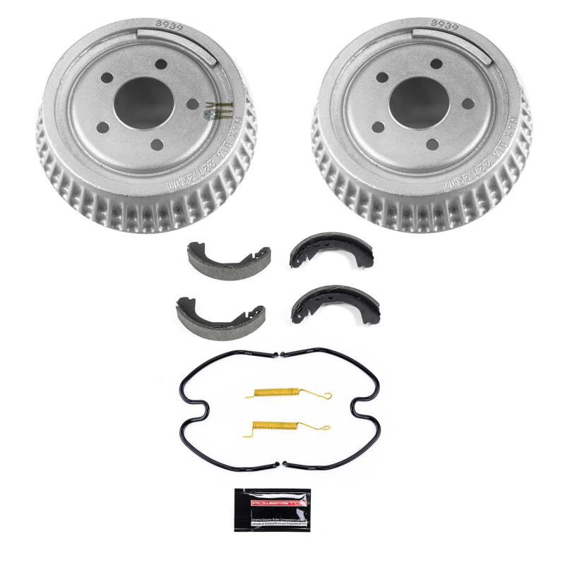 Pontiac Grand Am Brake Kit - Rear - PowerStop - Evolution Premium Coated Drums + Shoes Kit - `00-`05 Pontiac Grand Am Brake Kit - Rear - PowerStop - Evolution Premium Coated Drums + Shoes Kit - `00-`05