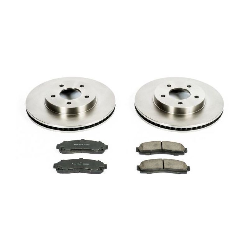 Chevrolet Equinox Brake Kit - Front - PowerStop - OE Stock Replacement - Z17 Evolution Plus Ceramic Pads + Autospecialty Rotors - `05-`06