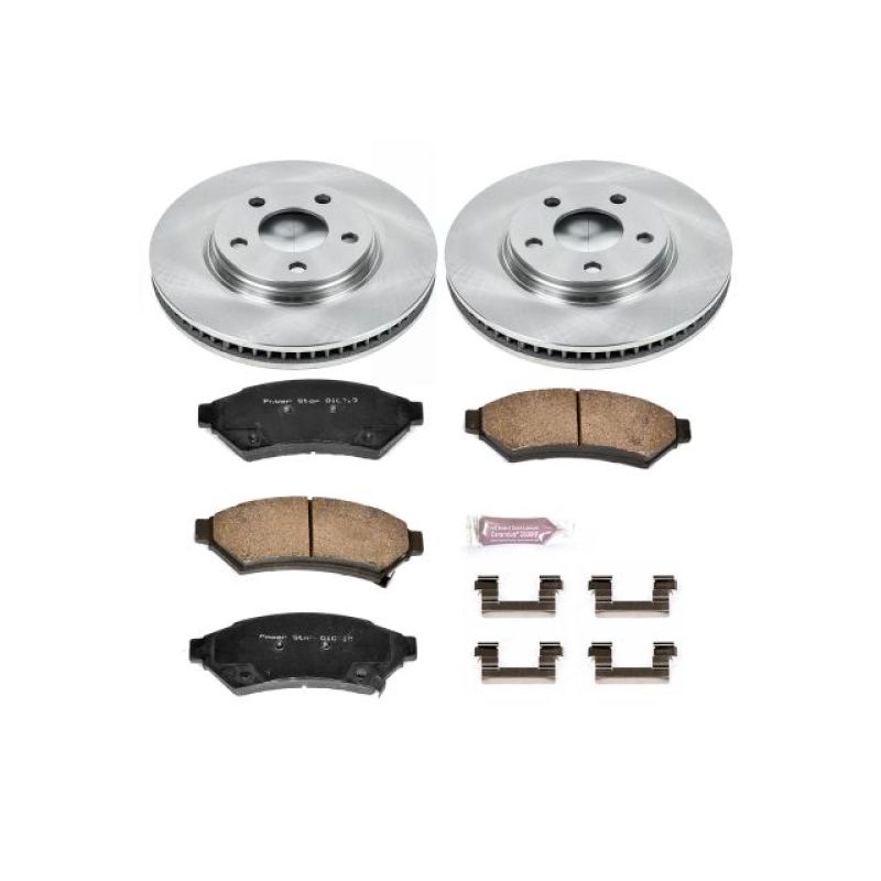 Buick Allure Brake Kit - Front - PowerStop - Z17 Stock Replacement Rotors + Z17 Evolution Plus Ceramic Pads - `05-`09
